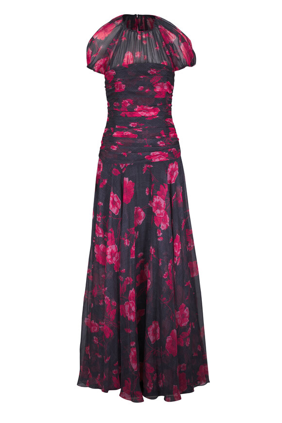 Lela Rose - Linear Floral Full Skirt Dress | Mitchell Stores