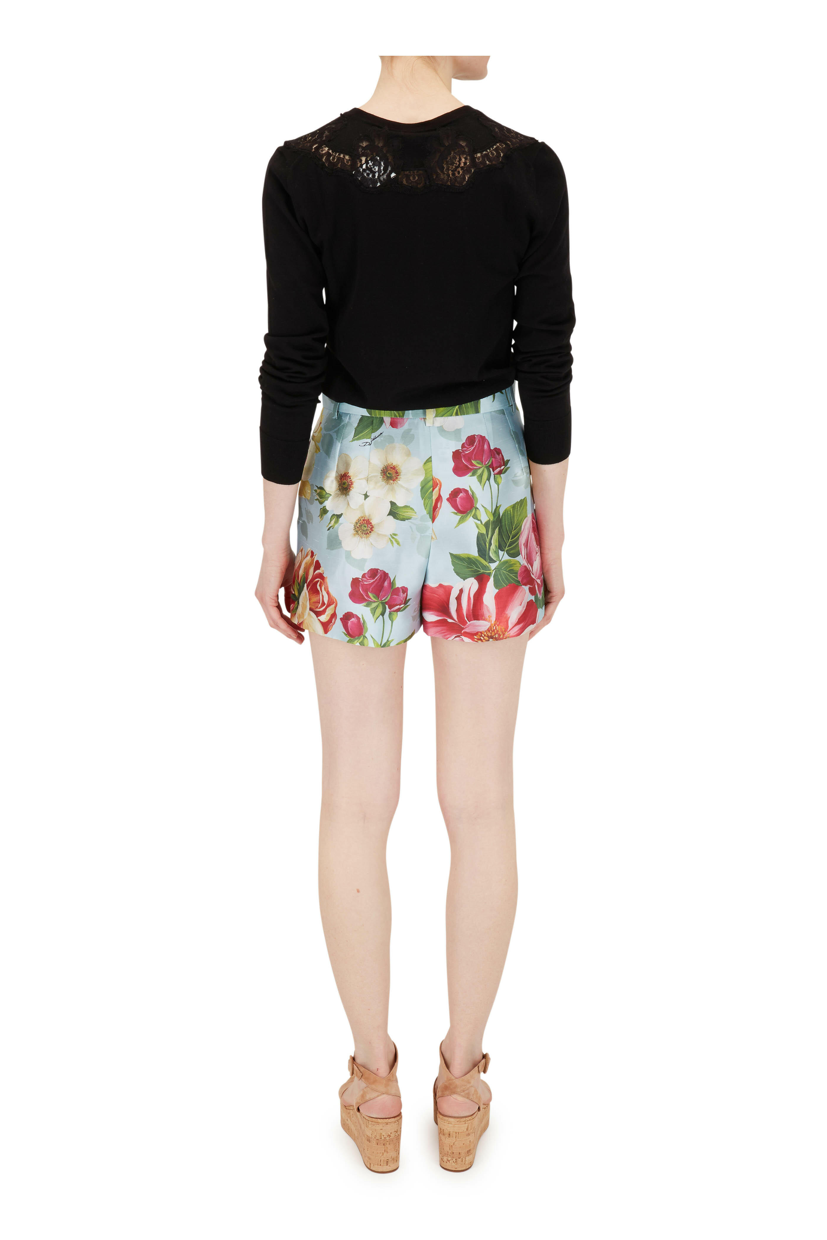 DOLCE & GABBANA BEIGE KNIT CARDIGAN SWEATER SHORT SLEEVE TOP