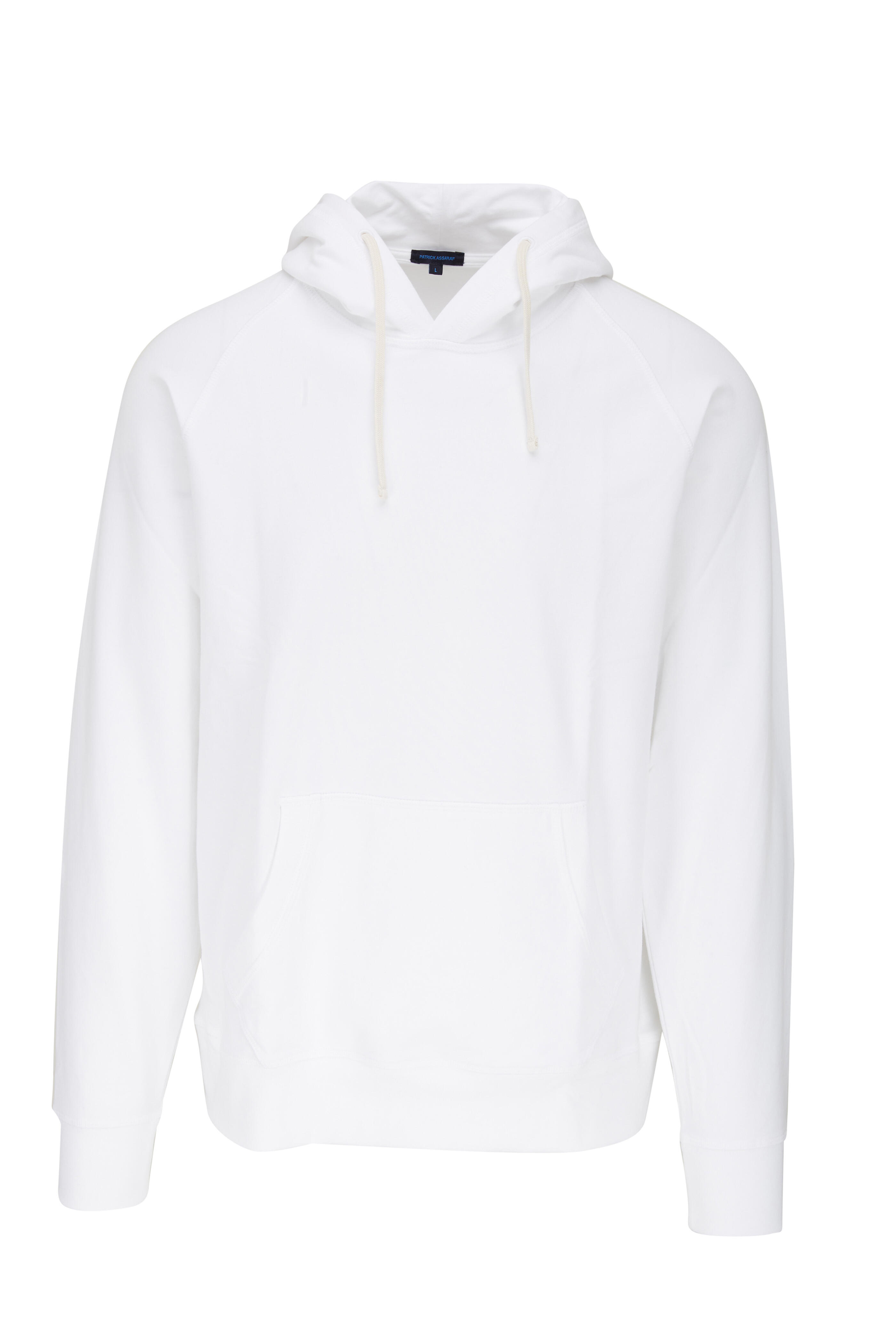 Patrick Assaraf - White French Terry Hoodie