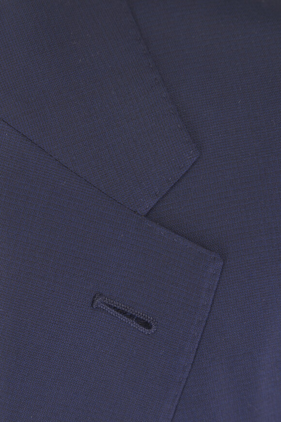 Zegna Navy Blue Tonal Plaid Wool Suit - view 3