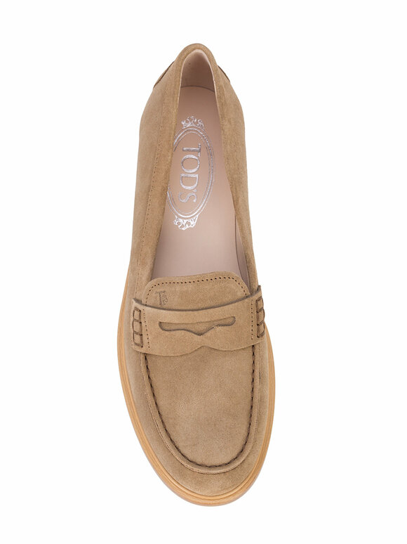 Tod's - Tan Suede Penny Loafer 