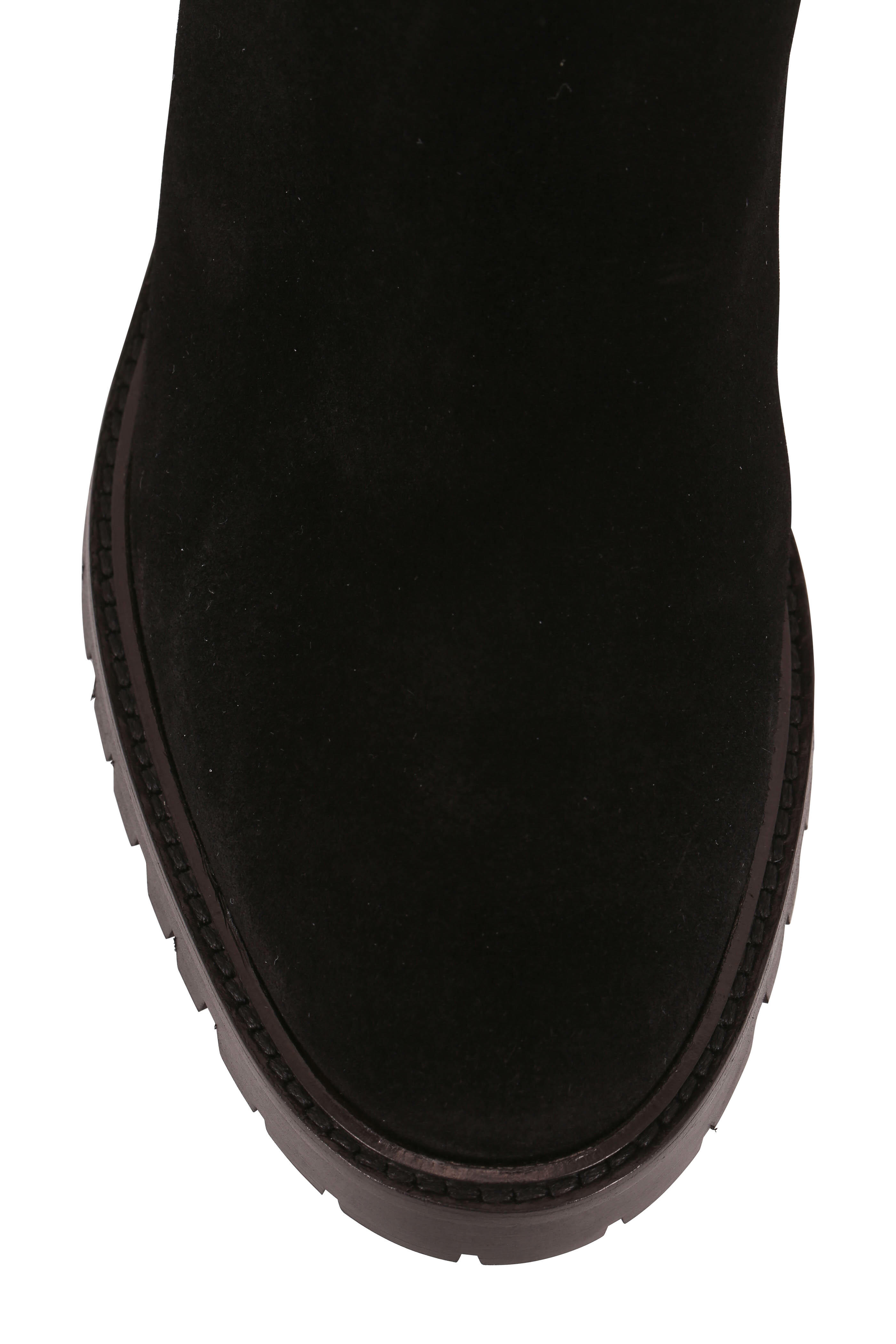 Aquatalia Cate Black Suede Shearling Lined Boot