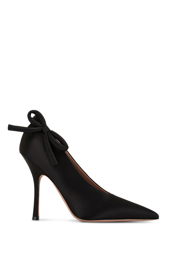 Valentino Garavani - Nite Out Black Satin Pump, 110mm