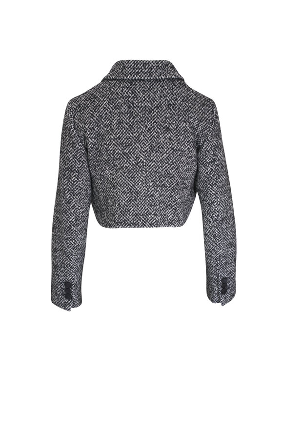 Dolce & Gabbana - Black & Gray Micro-Tweed Wool Short Jacket