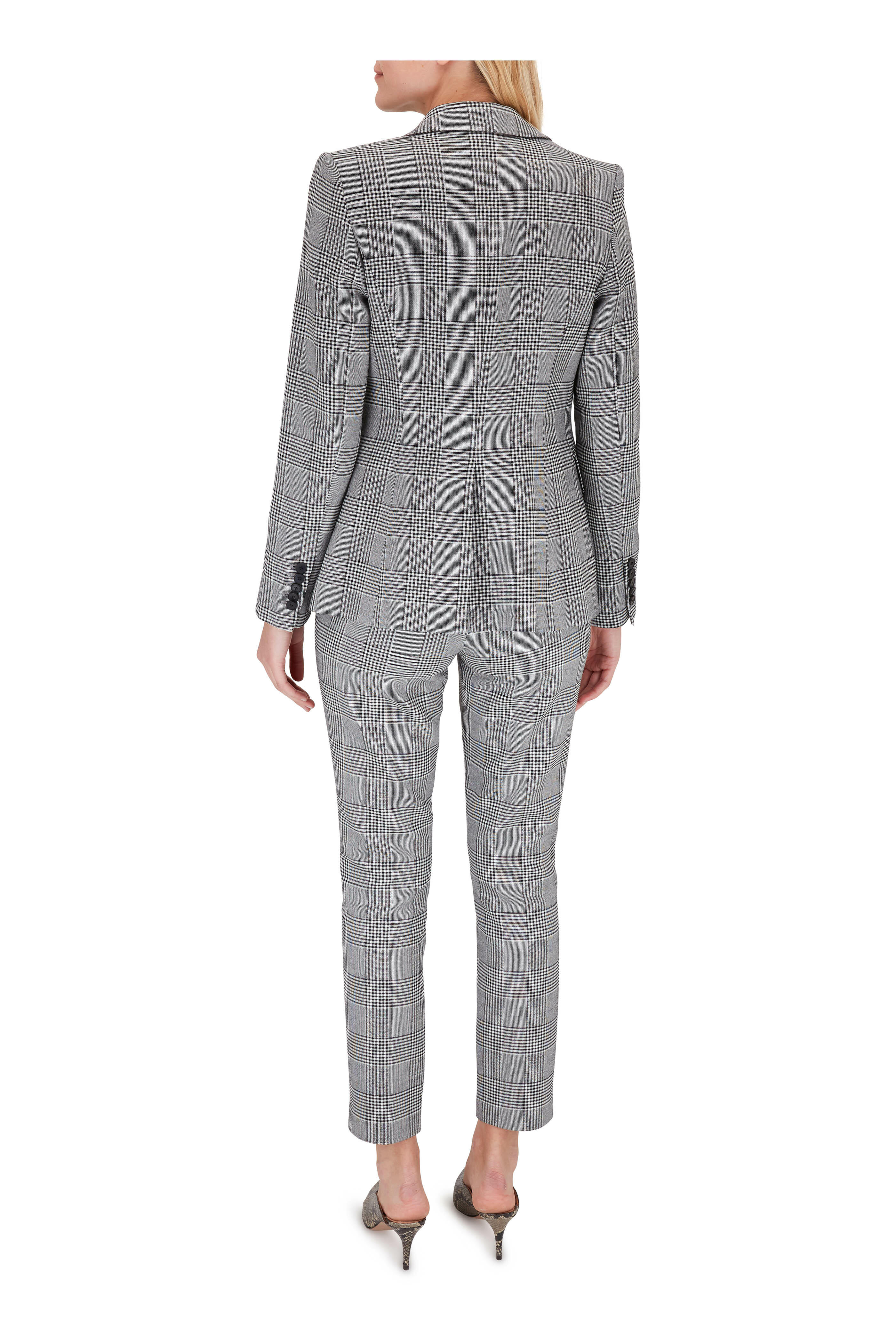 Adam Lippes - Black & White Double-Faced Wool Plaid Pant