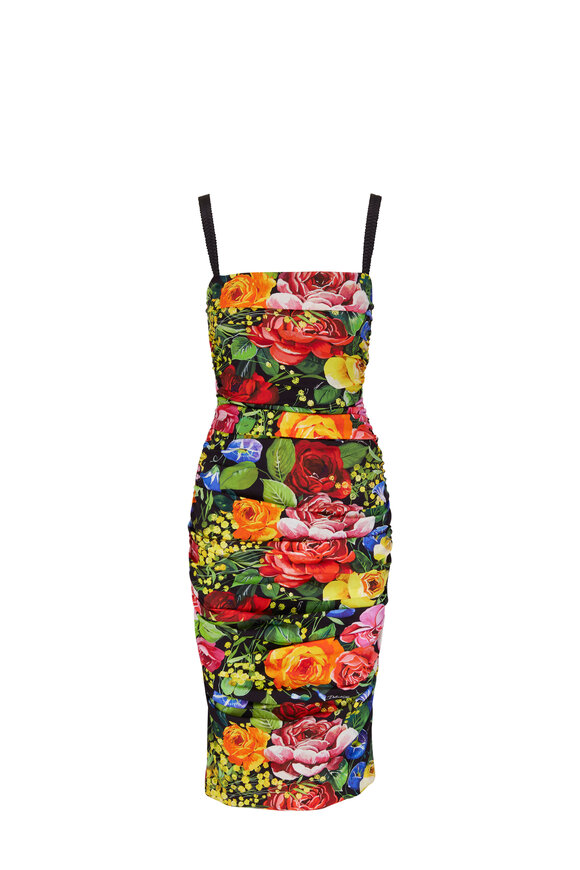 刺激的♪◇アニマル プリント Dress◇Dolce & Gabbana Leopard-print cady corset-style midi dress in Multicolor for
