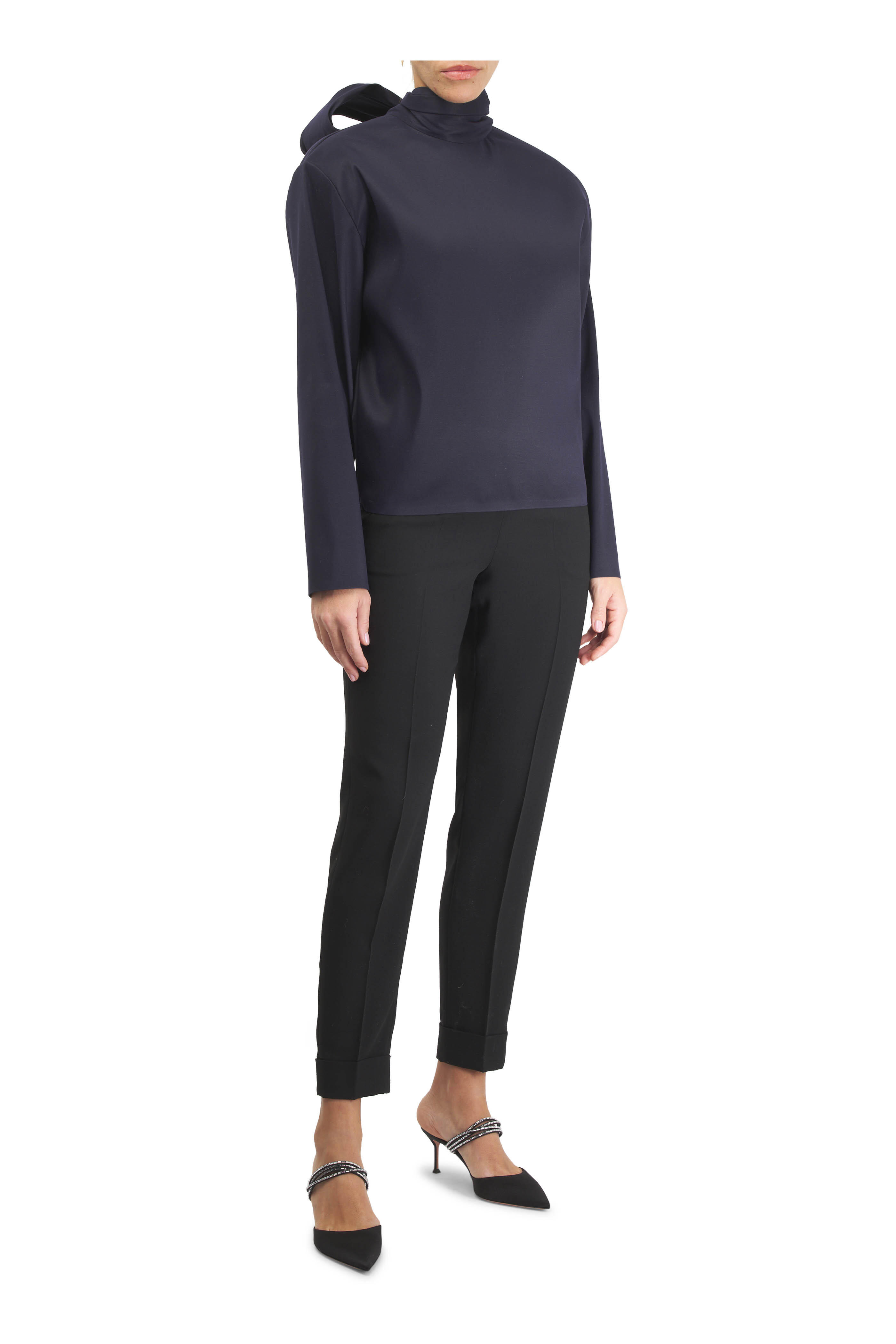 Akris - Chris Black Cuffed Ankle Pant
