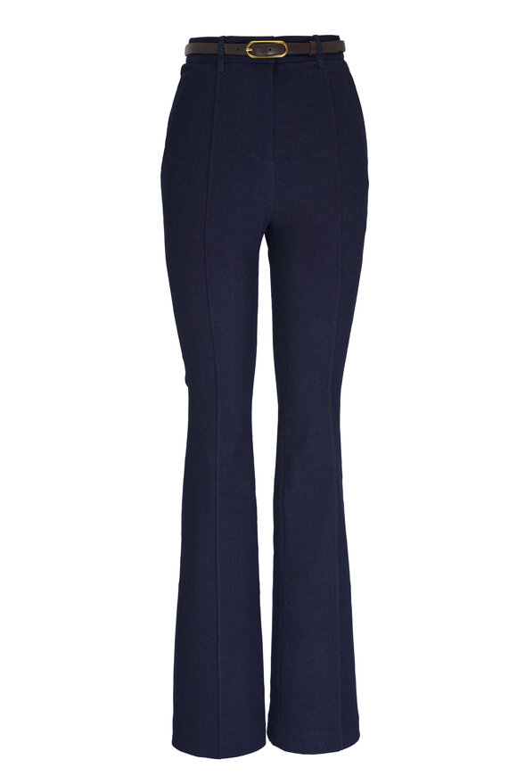 Veronica Beard Gracie Midnight Denim Belted Pant 