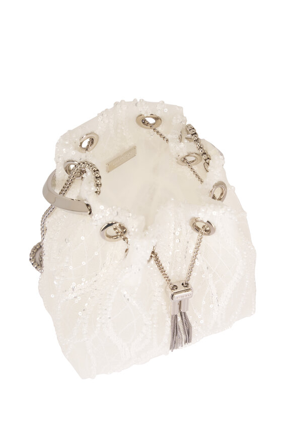Jimmy Choo Bon Bon White Embellished Top Handle Bag - view 7