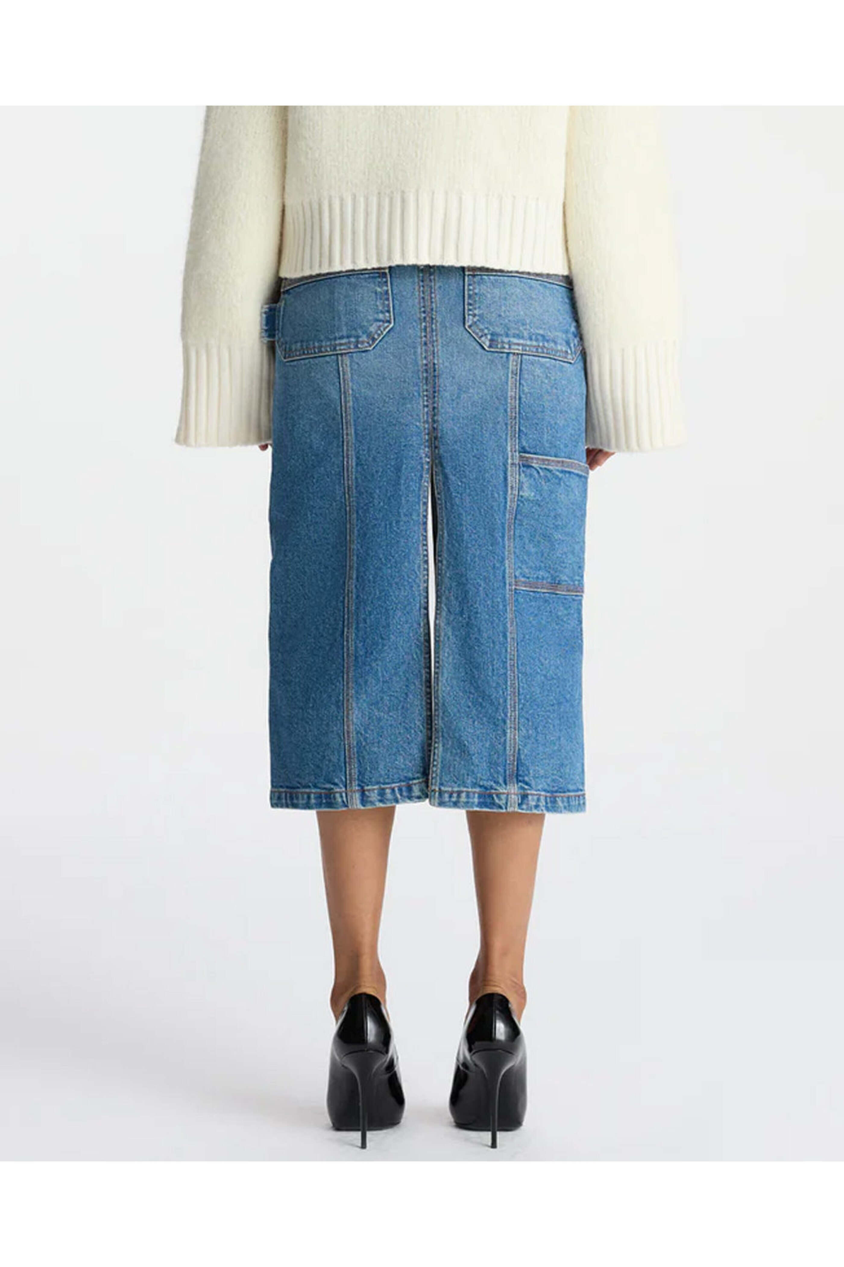 A.L.C. - Medium Wash Denim Alden Skirt