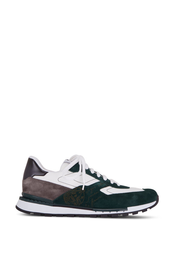 Berluti - Green Suede & White Leather Sneaker