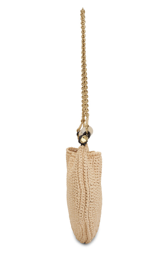 Bottega Veneta - Small Crochet Sardine Natural Raffia Chain Bag