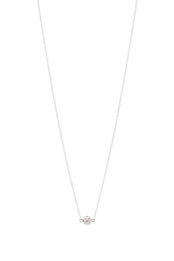 Miseno 18k White Gold Diamond Faro Necklace