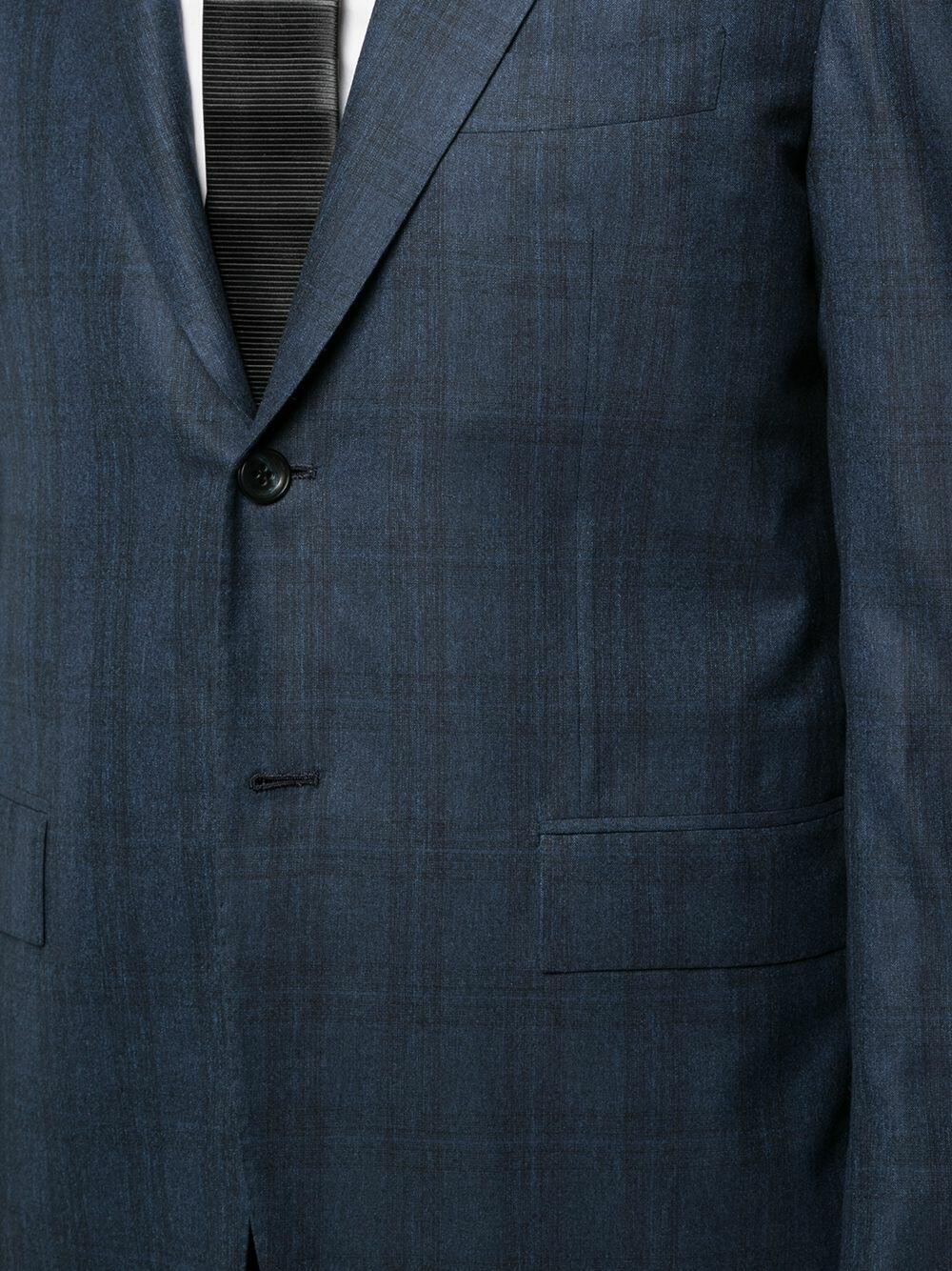 Kiton - Navy Tonal Plaid Wool Suit