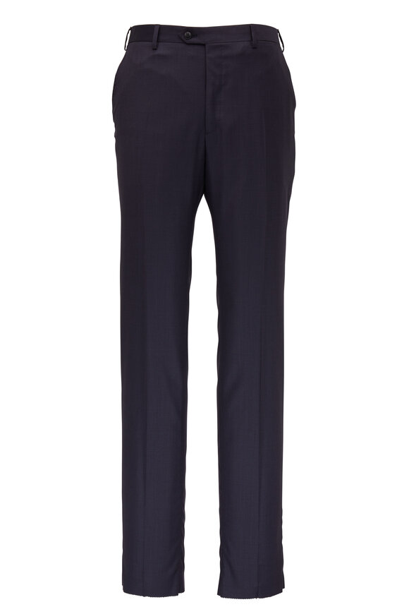 Brioni - Navy Blue Wool Slim Fit Dress Pant