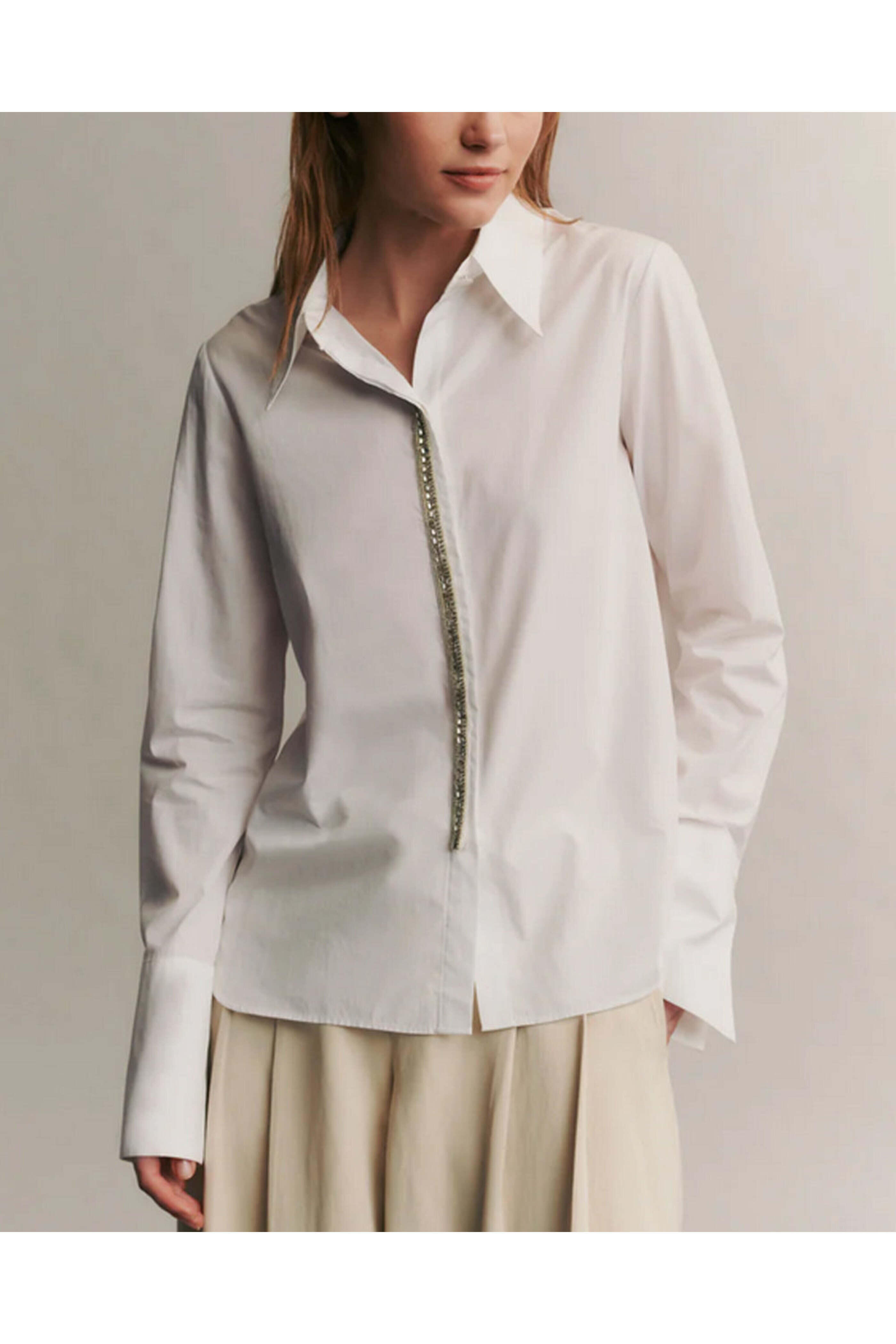 TWP - White Embellished Object Of Affection Shirt