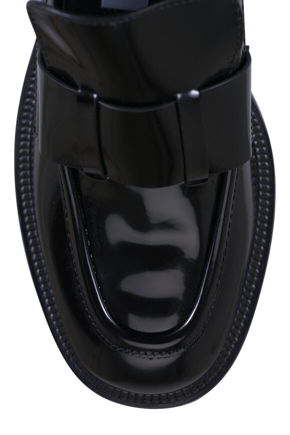 Jimmy Choo Tylor Black Leather Loafer, 60mm - view 4