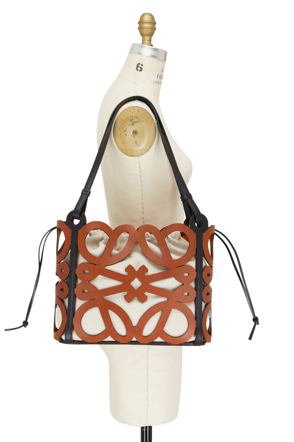 Loewe - Anagram Tan Leather Cut Out Tote