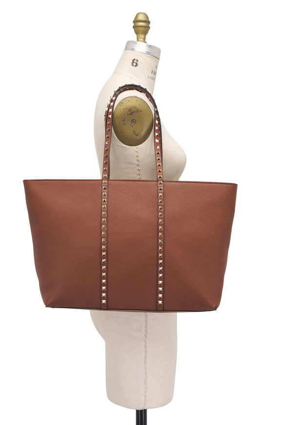 Valentino Garavani Medium Rockstud Selleria Leather Tote - view 8