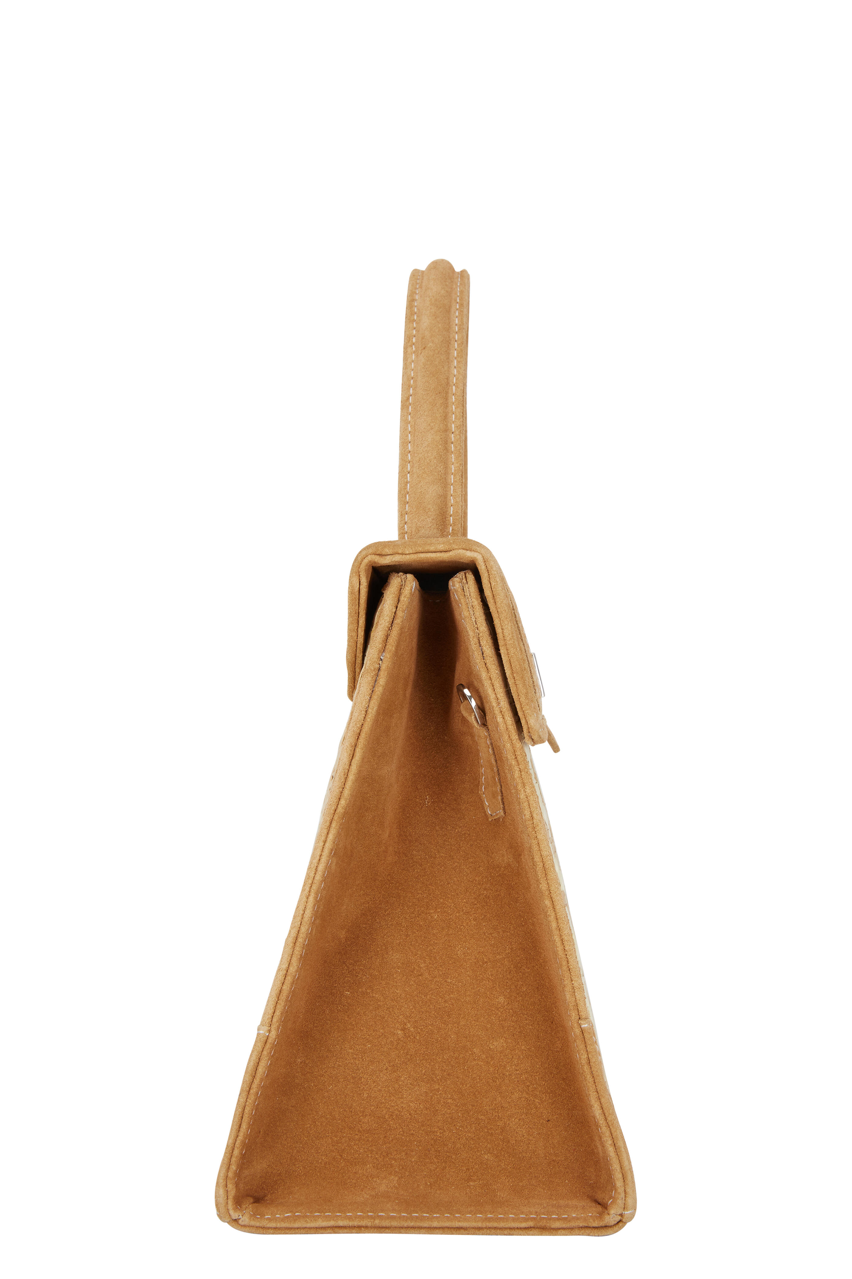 Marquise Paris - Lumière Honey Straw & Suede Shoulder Bag