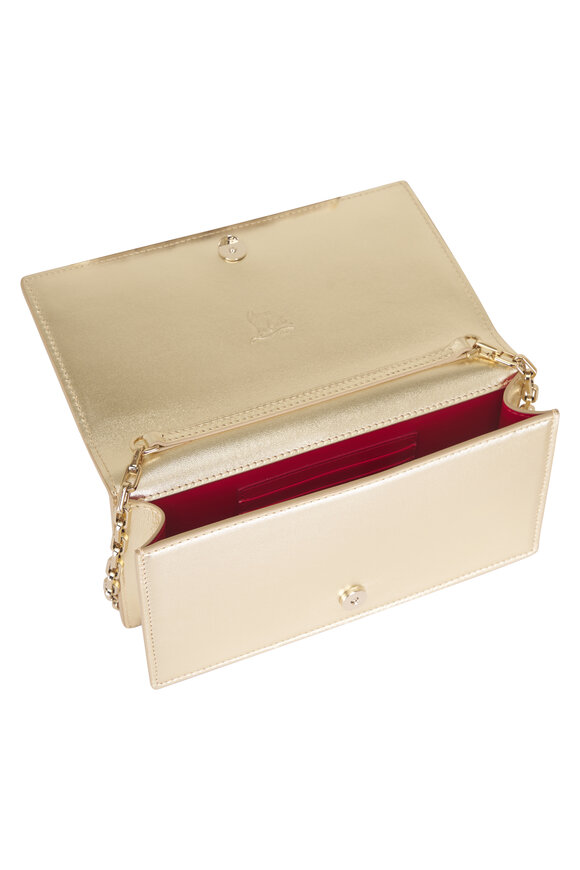 Christian Louboutin Bettina Platino Leather Chain Clutch - view 4