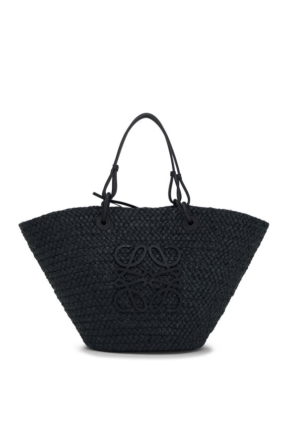 Loewe Medium Black Anagram Basket Bag 