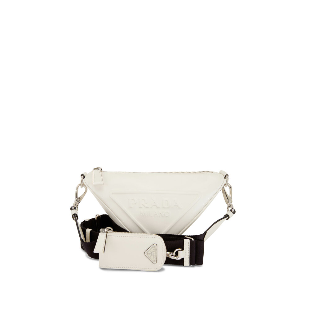Prada Vitello Phenix Baltico Blue Leather Flap Medium