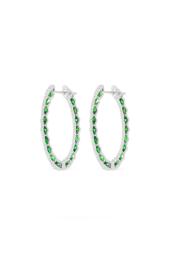 Miseno - Marea Diamond & Tsavorite Hoop Earrings 