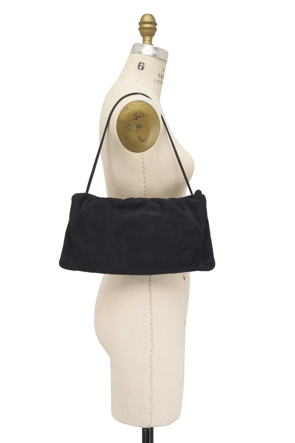 The Row XL Bourse Blue Navy Suede Shoulder Bag - view 5