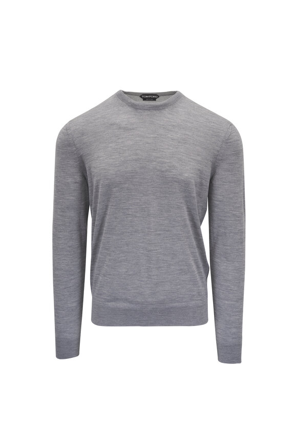 Tシャツ・カットソー TOM FORD FW24 MERINO WOOL SWEATER (KPL003 YMW010S23HB800) TOM FORD - Slim-Fit Merino Wool Sweater - Black TOM FORD