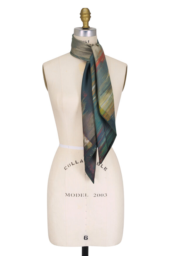 Loro Piana Taccuino d'Artista Il Movimento Silk Twill Scarf - view 1