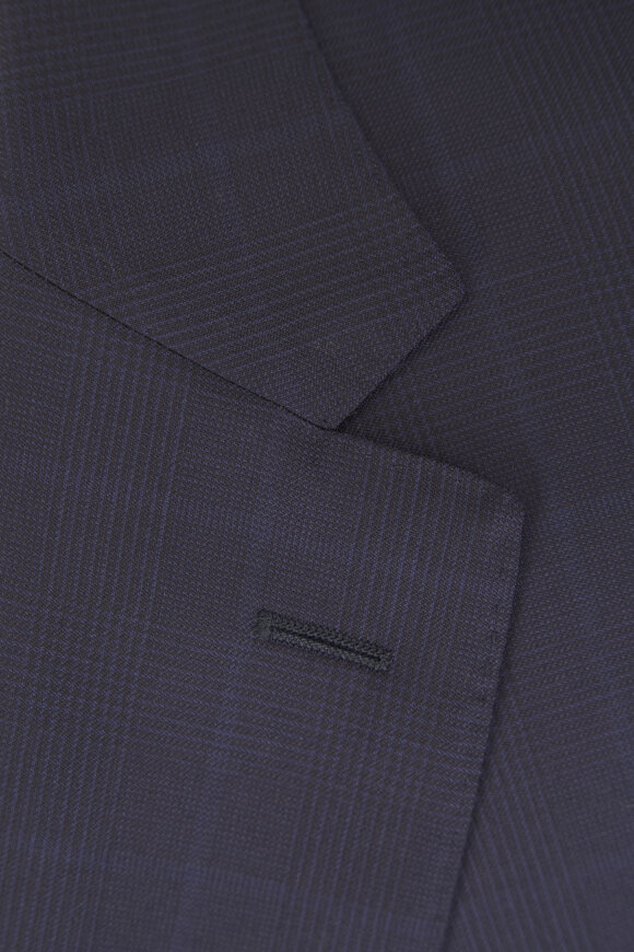 Canali Midnight Tonal Plaid Wool Suit - view 4