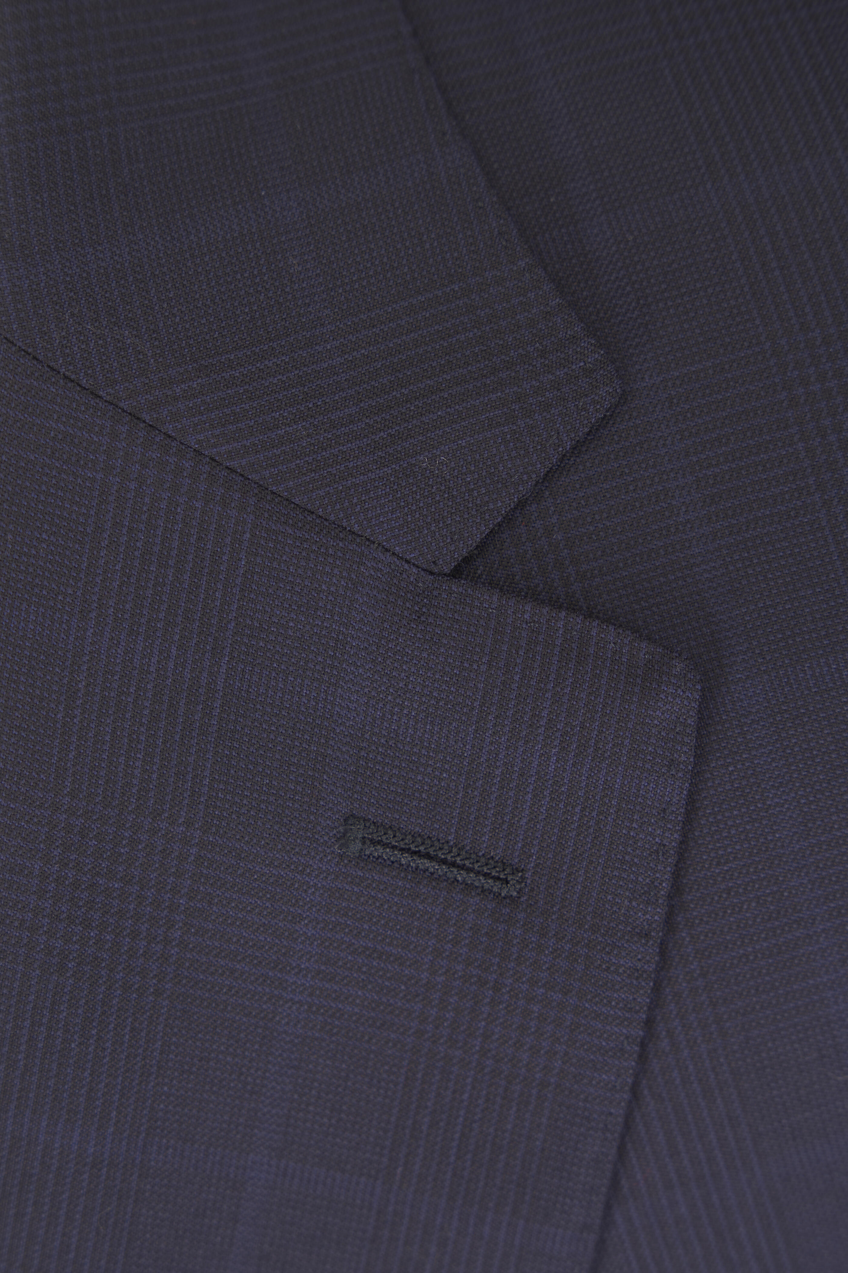 Canali - Midnight Tonal Plaid Wool Suit - view 4