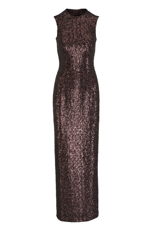 Michael Kors Collection - Chocolate Stretch Sequin Gown