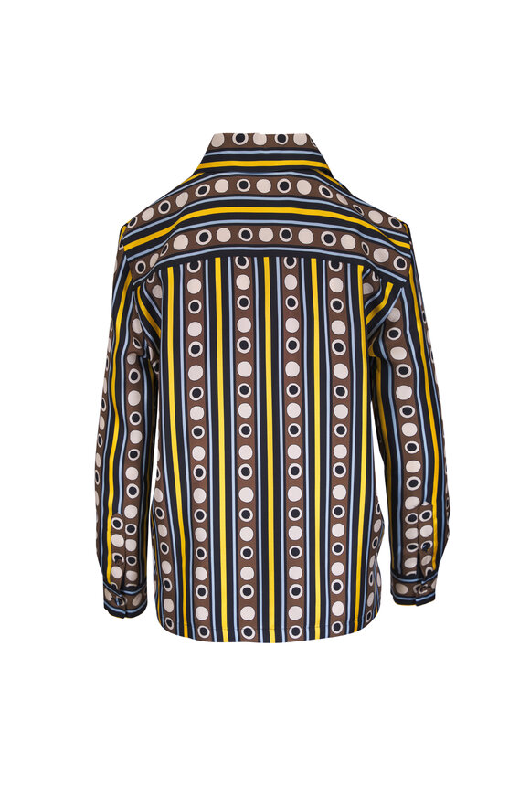 La DoubleJ Brown Silk Twill Boy Shirt - view 4