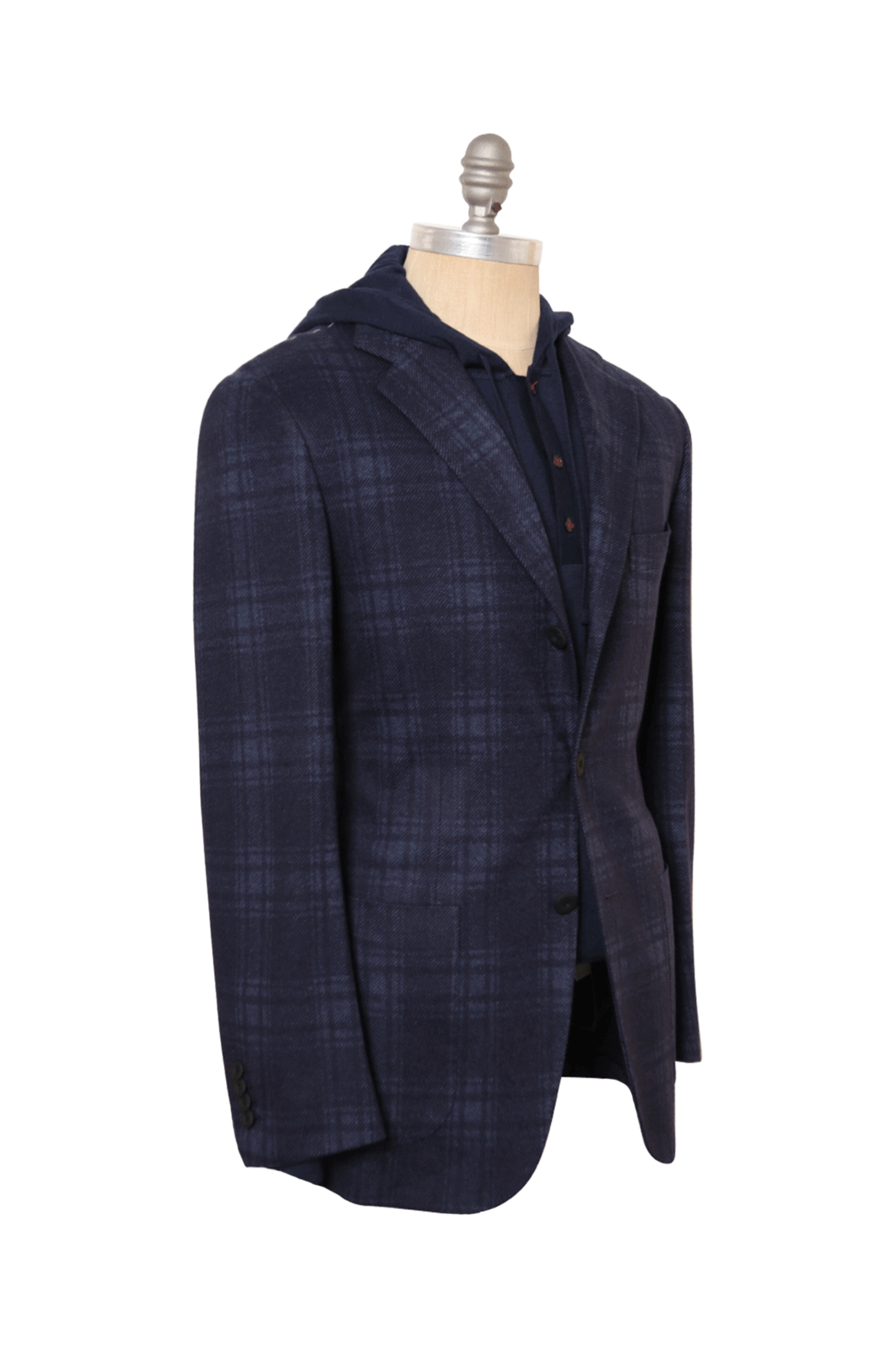 KNT - Blue & Light Blue Plaid Sportcoat