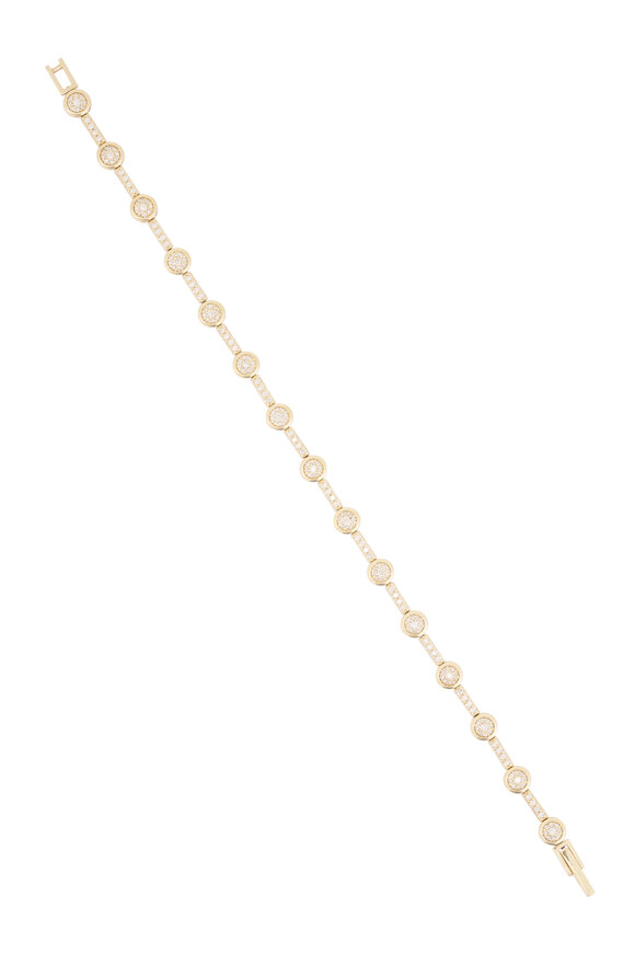 Kai Linz 14k Yellow Gold Diamond Bezel Connect Bracelet