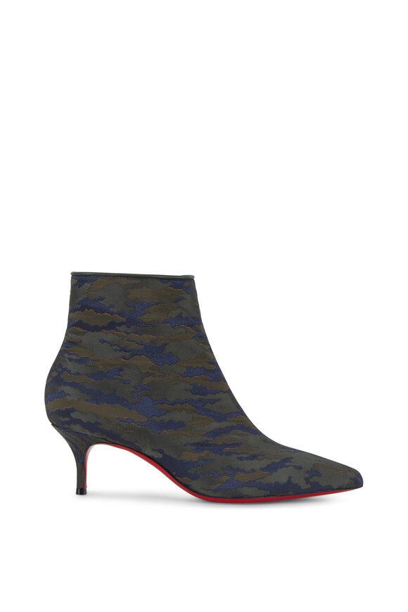 Christian Louboutin - So Kate Green Camo Jacquard Ankle Boot, 55mm