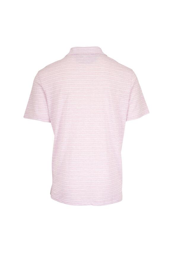Faherty Brand Breeze Orchid Wake Stripe Short Sleeve Polo - view 2