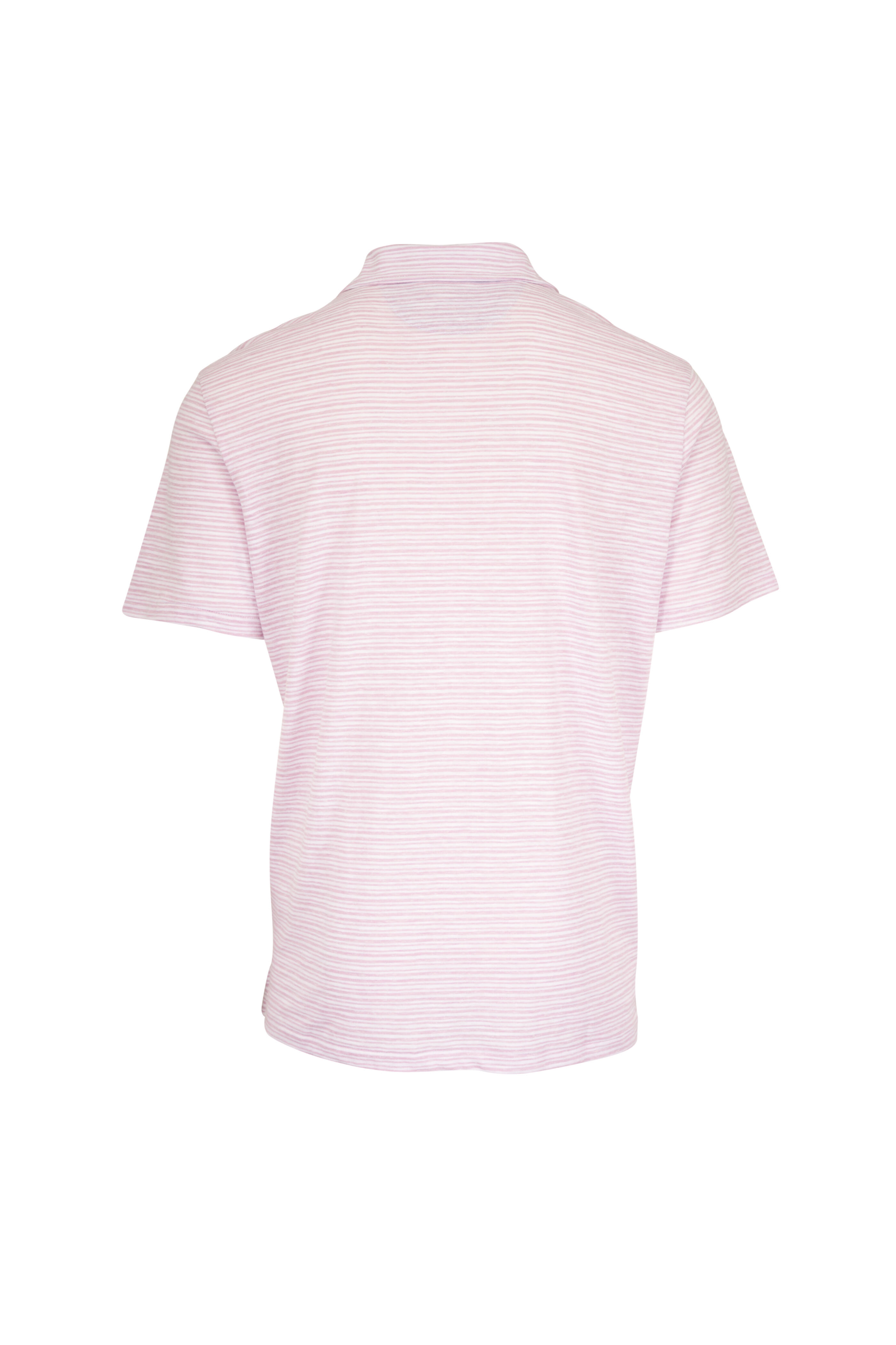 Faherty Brand - Breeze Orchid Wake Stripe Short Sleeve Polo - view 2