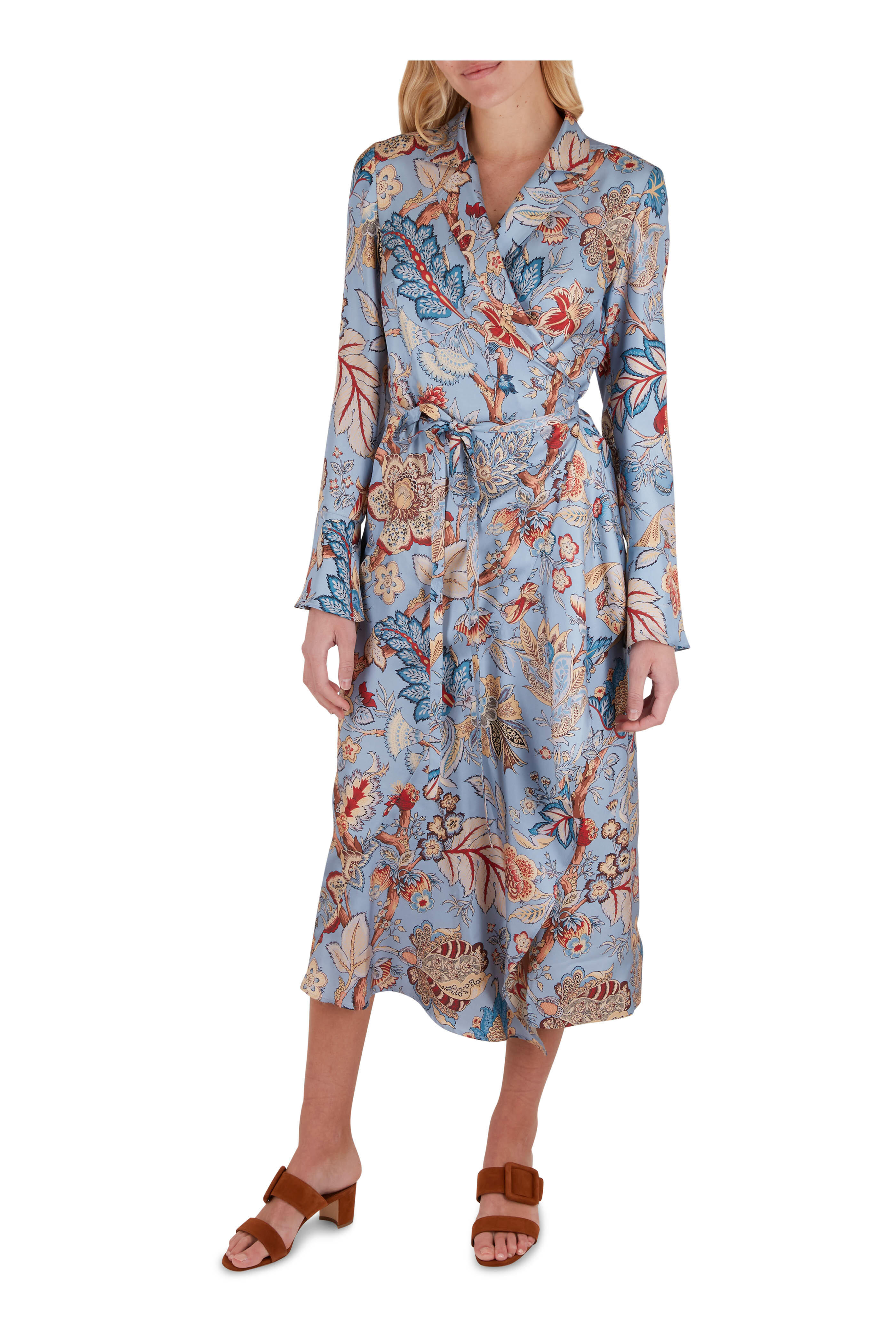 Etro - Multicolor Tree Of Life Print Silk Shirt Dress