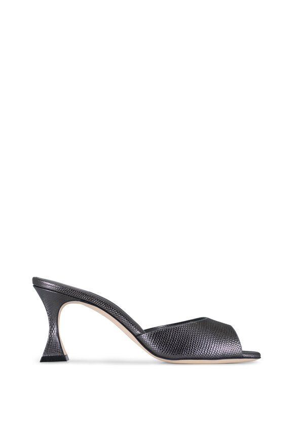Manolo Blahnik Jadarona Embossed Leather Sandal, 70mm - view 4