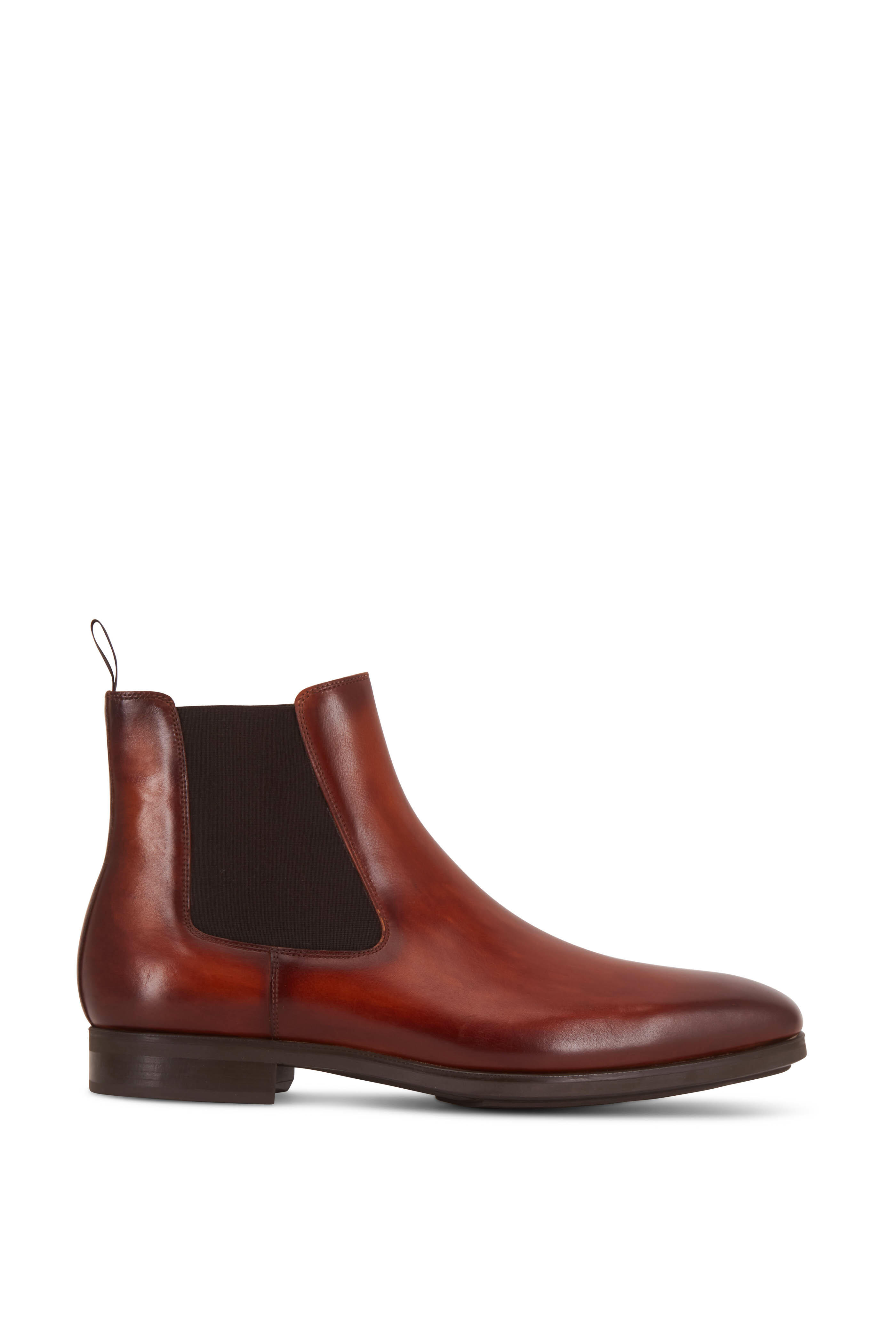 Magnanni - Riley Cognac Burnished Leather Chelsea Boot