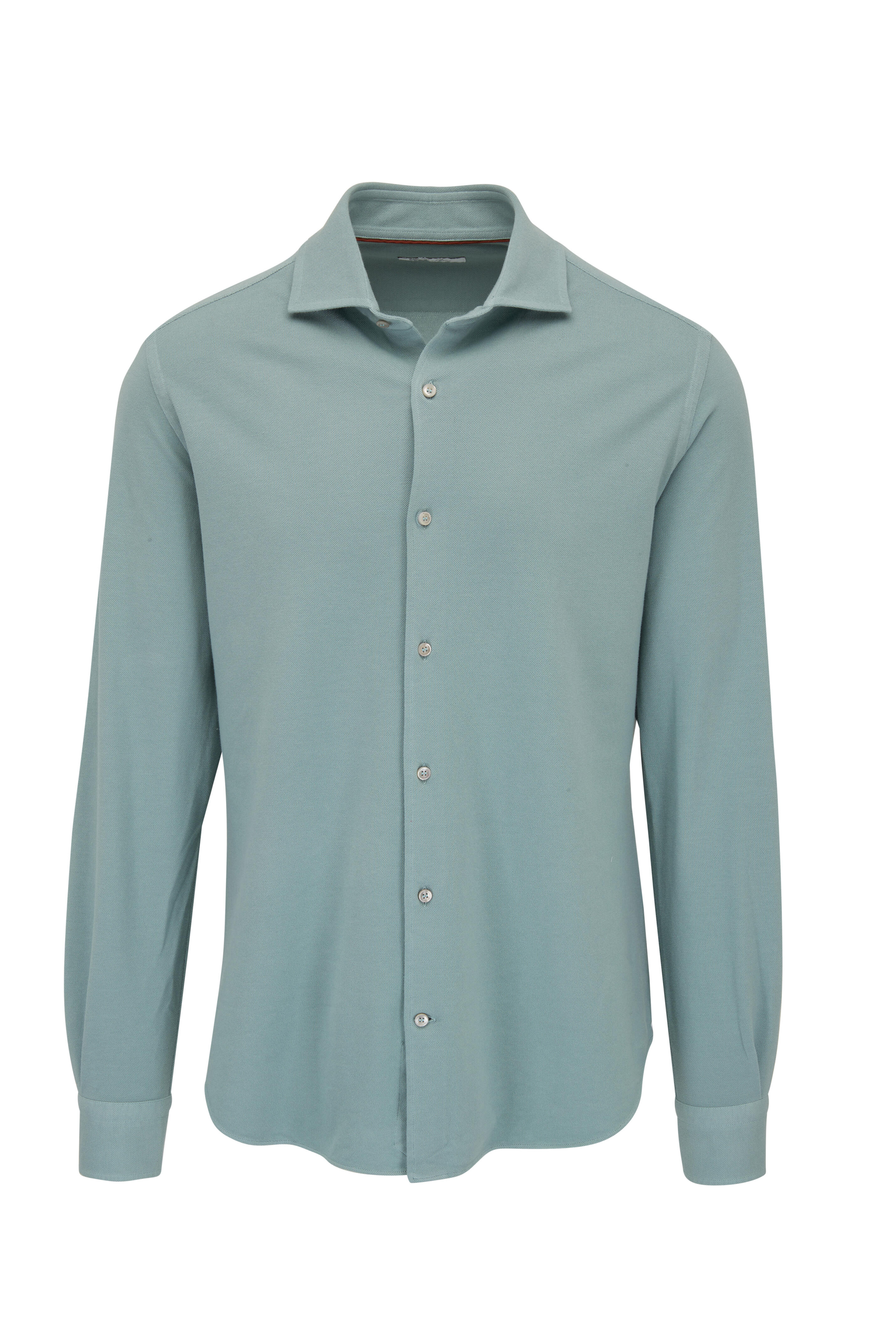 Loro Piana - Andrew Green Jersey Piqué Knit Shirt