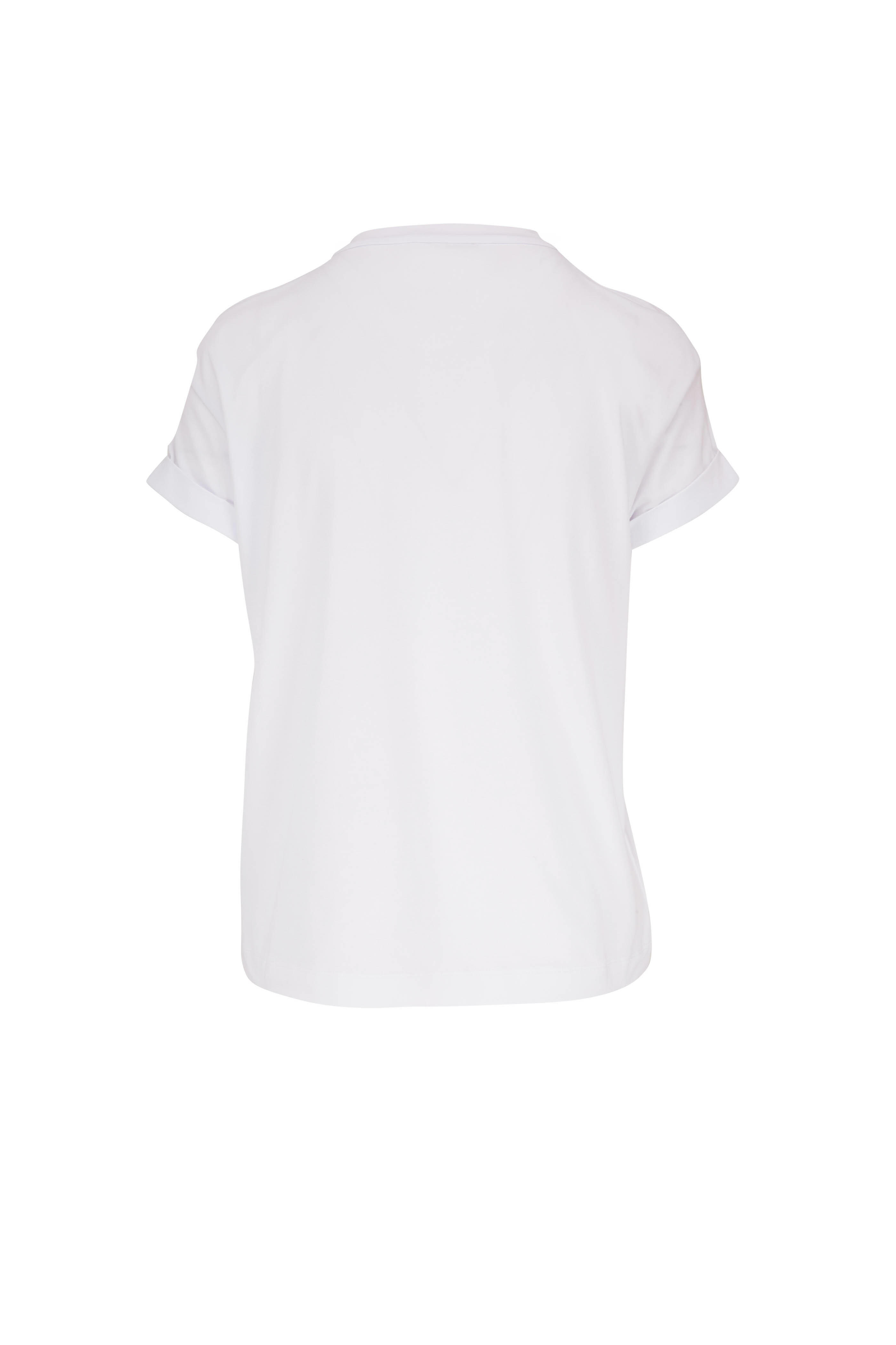 Brunello Cucinelli - White Monili Stripe T-Shirt
