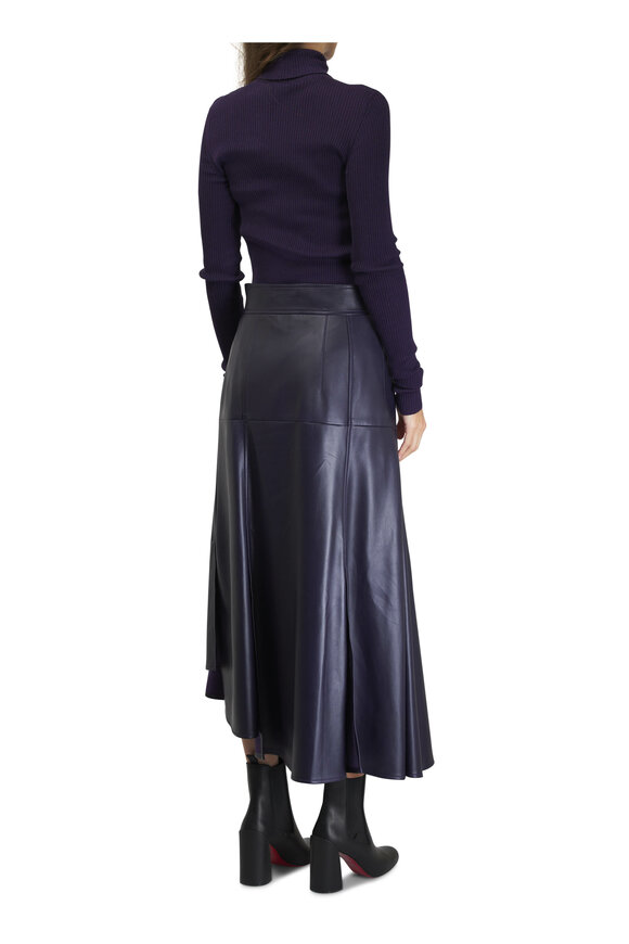 Akris - Dark Purple Cashmere & Silk Turtleneck 