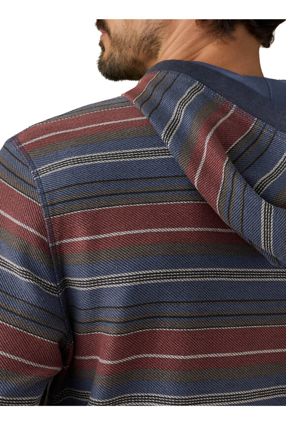 Faherty Brand Byron Bay Nighttime Cherry Stripe Hoodie - view 4