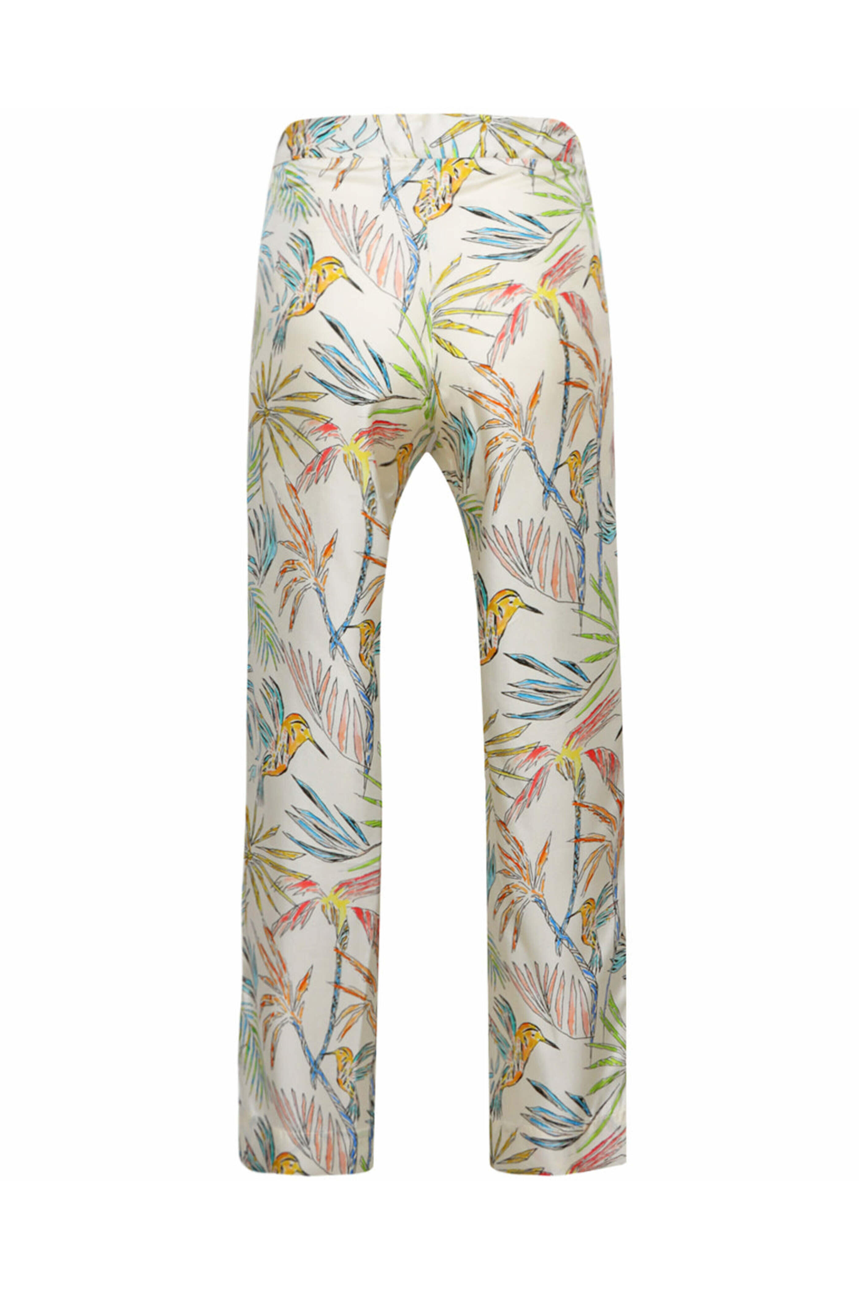 【LA PRESTIC OUISTON】シルク100％ パンツ レディース 0 LUCKY Pants - Mix green Bridles - La Prestic Ouiston