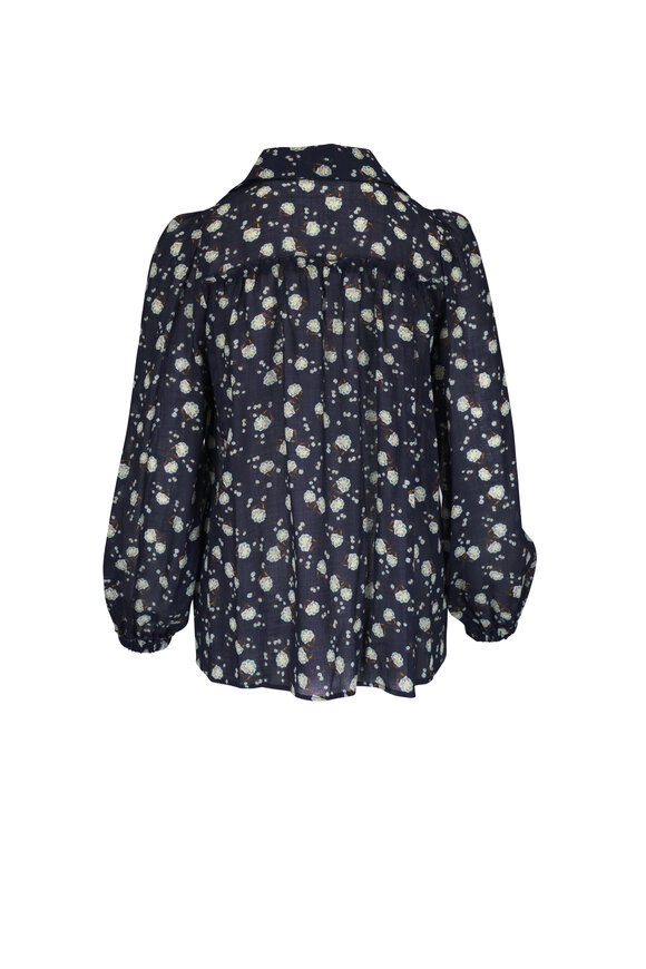 Dorothee Schumacher - Floral Volumes Blue Patterned Blouse