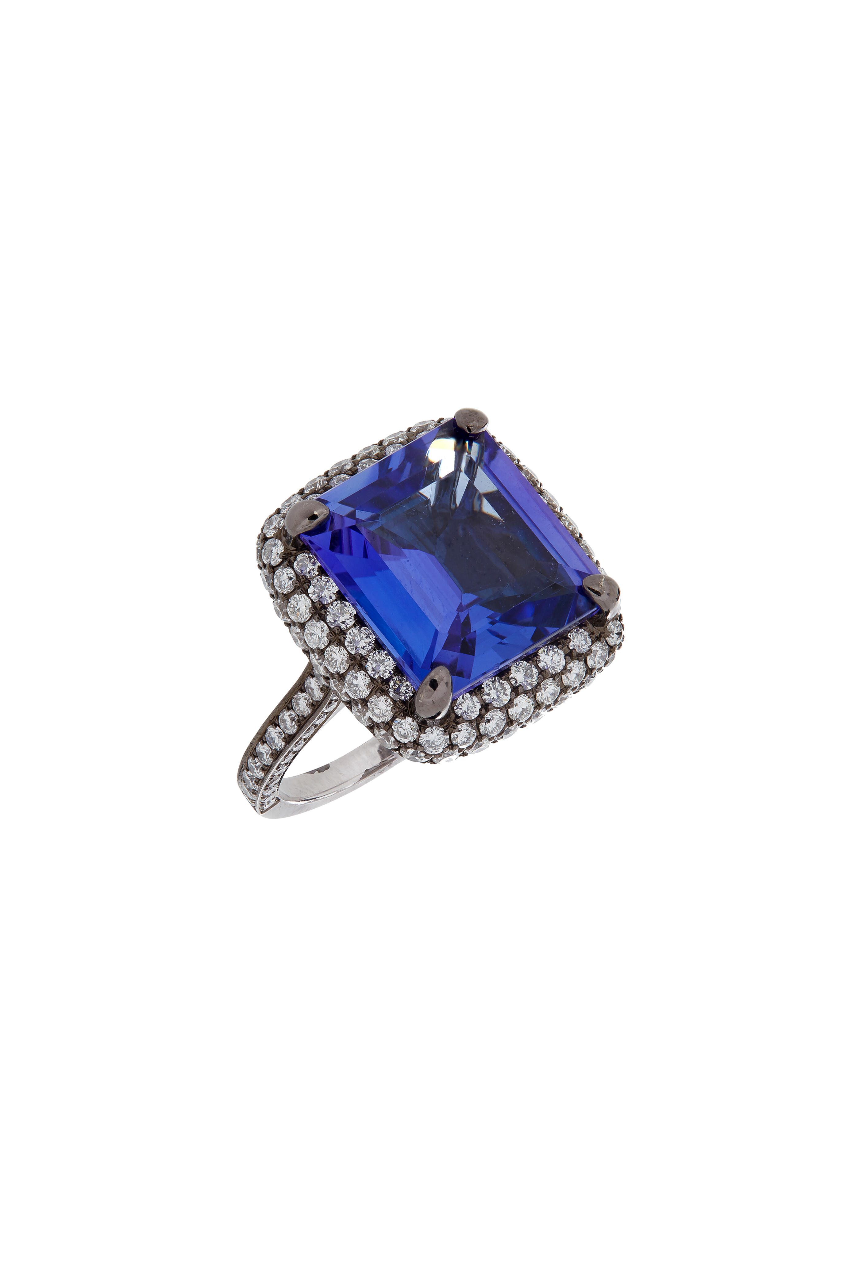 Nam Cho - 18K White Gold Tanzanite & Diamond Cocktail Ring